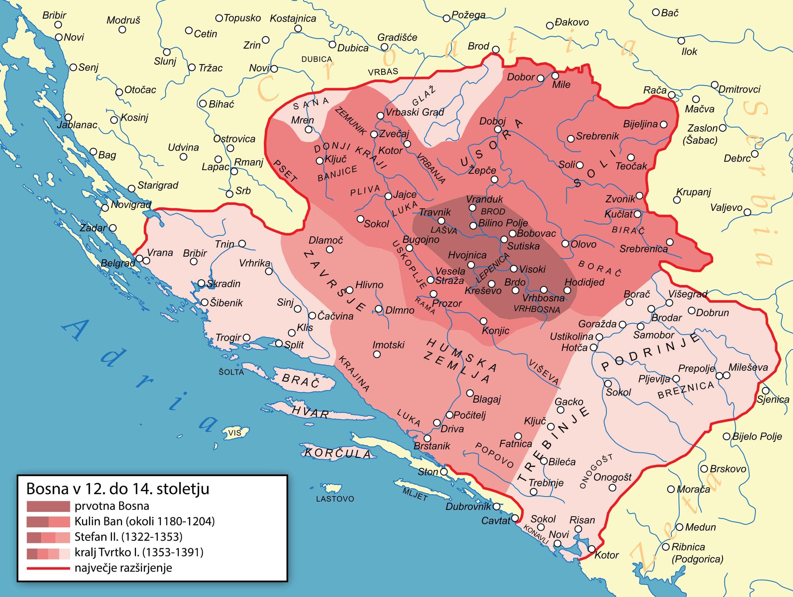 Širitev Kraljevine Bosne v 12.-14. stoletju